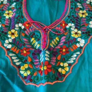 Hand-embroidered Puebla dress